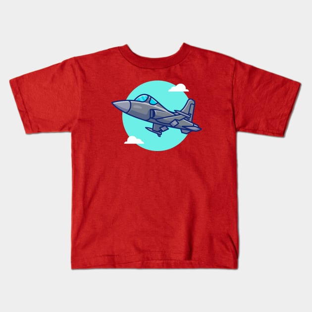 Jet Fighter Airplane Kids T-Shirt by Catalyst Labs